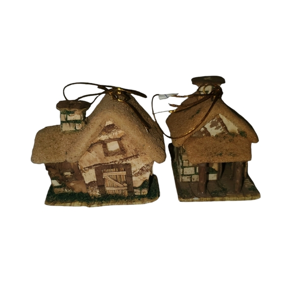 Vintage putz style cottage ornaments - Picture 3 of 6